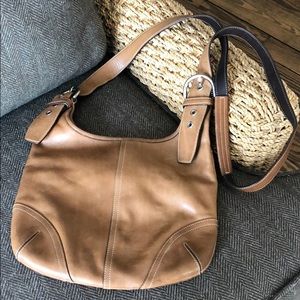 Coach Tan Leather Shoulder Bag